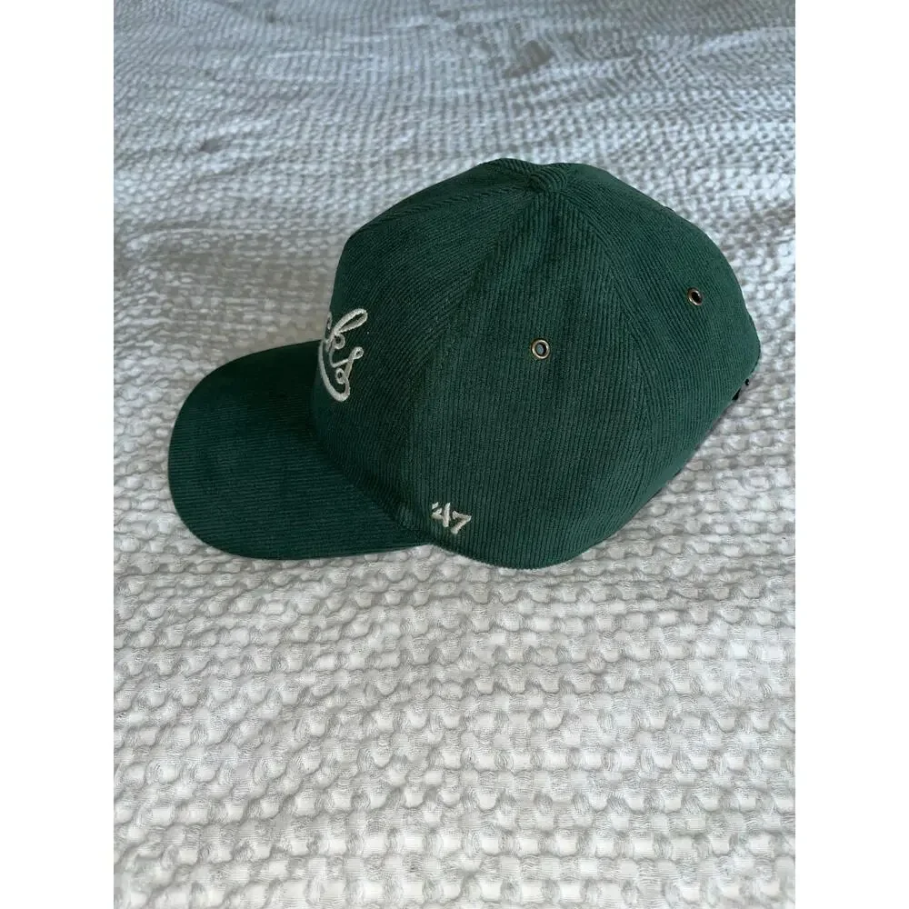 '47 Brand Milwaukee Bucks corduroy Flatbrim hat in hunter green
